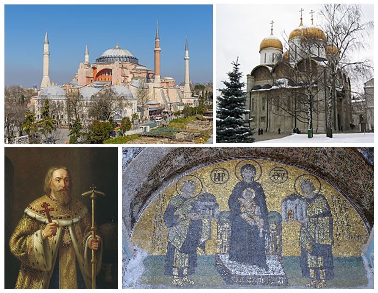 Byzantine-era monuments and art in Istanbul and Moscow