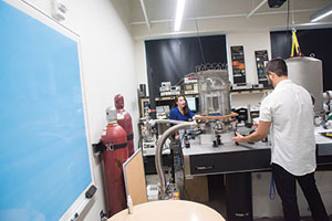 Students work in the new state-of-the-art LIGO laboratory