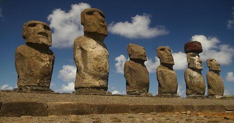 Easter Island statues.