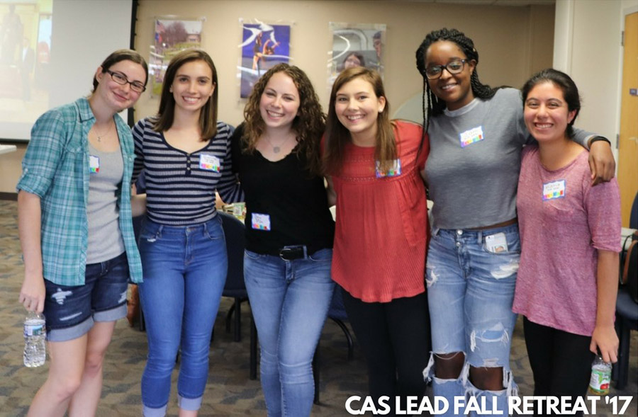 Six students at the CAS LEAD Fall Retreat 2017