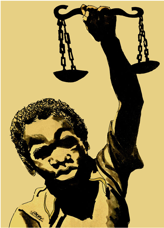 Justice Scales by Emory Douglas