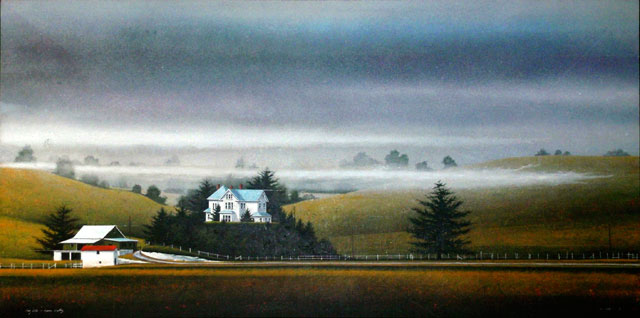 Fog Lift - Lower Valley by William Dunlap