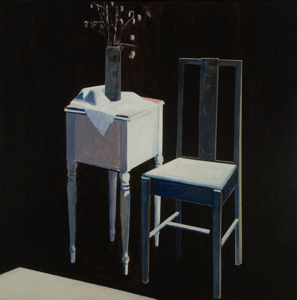 Ron Haynie, Table and Chair with Vase of Seed Pods