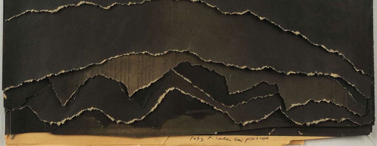 Pinchas Cohen Gan (Israel, b. 1942), Untitled, 1973. Torn black paper.