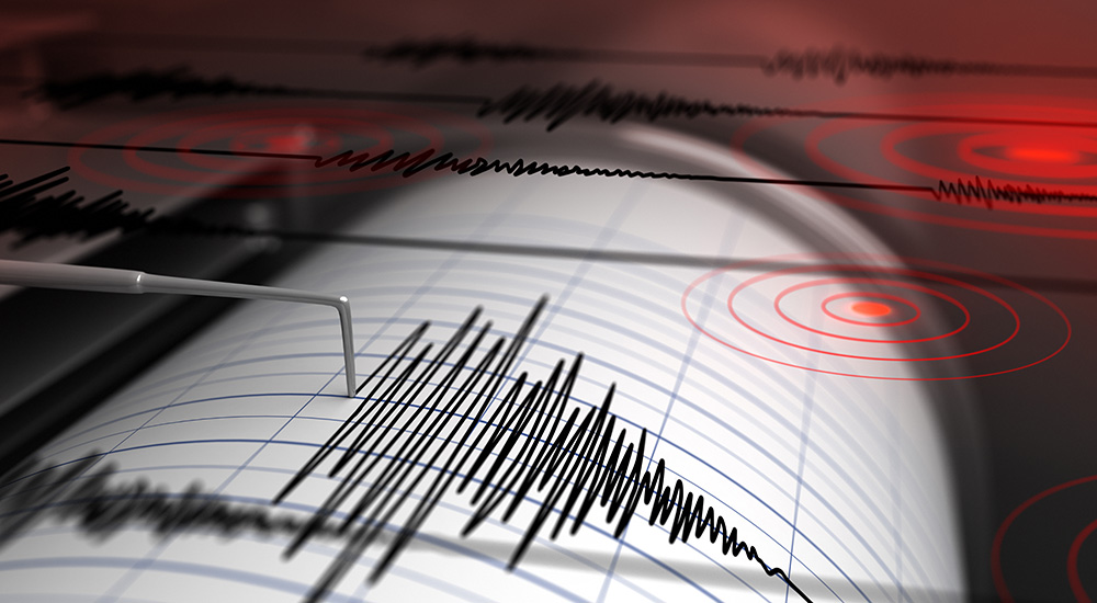 A seismogram reading of an earthquake