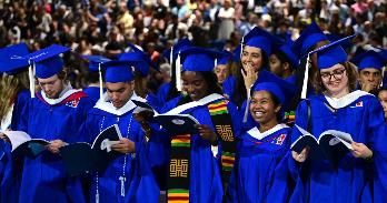 Graduating students at AU's Spring 2023 Commencement