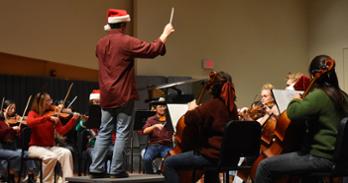 The AU Music Program’s annual holiday concert. Photo: Noah Puzzo.