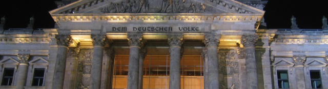 Columned building labelled Dem Deutschen Volke