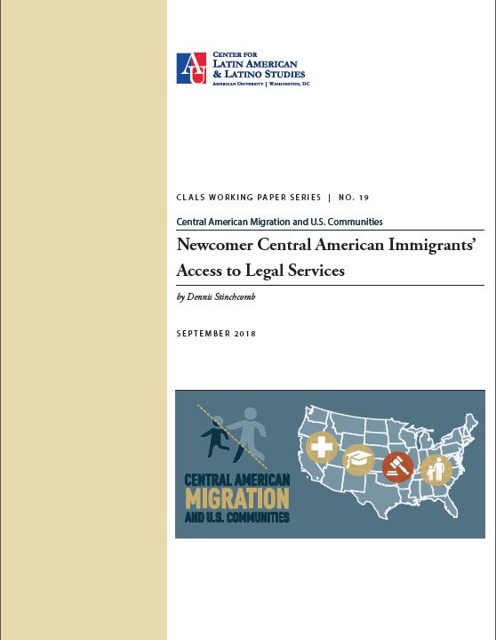 Newcomer Central American Immigrants' Access to Legal Services' Working Paper