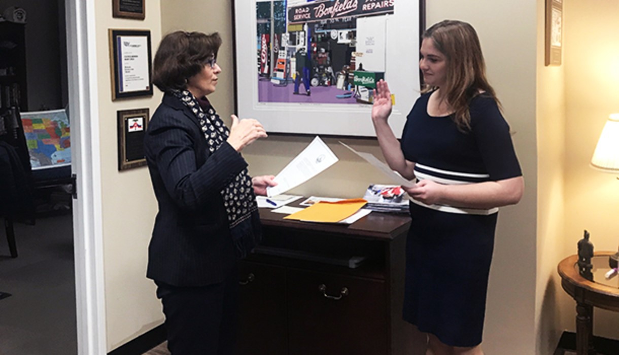 DC Councilmember Mary Cheh (left), and Taylor Berlin (right)