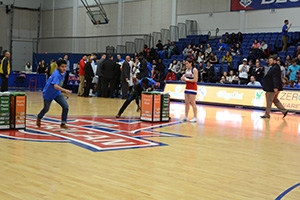 People playing basketball in the Bender Arena