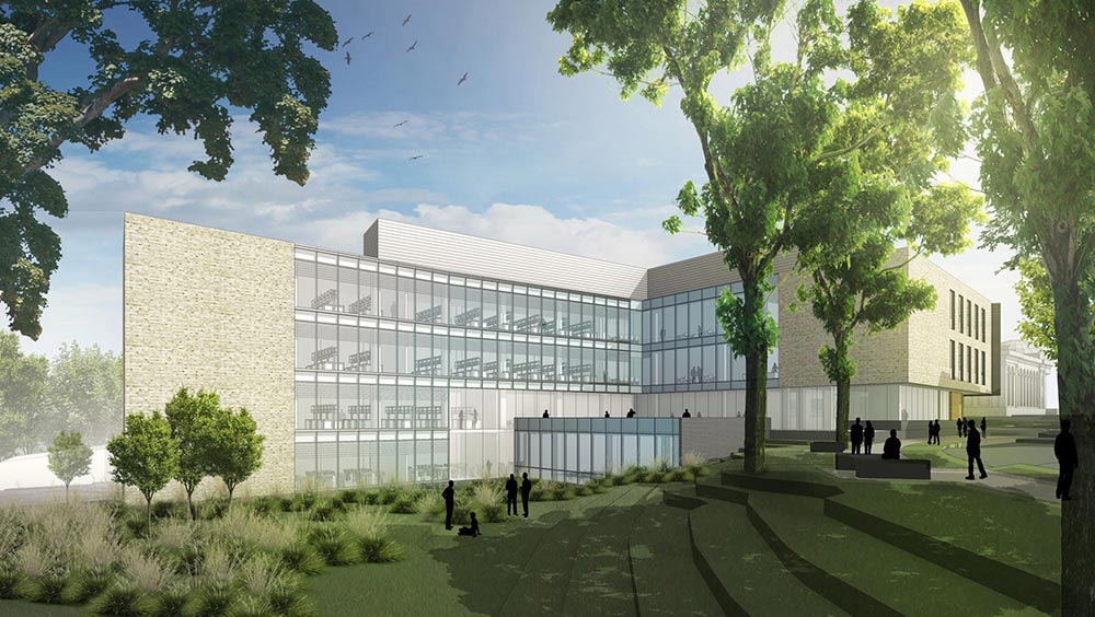 Architectural rendering of Hall of Science building