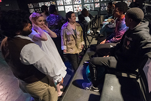 AU theater students interact with the audience