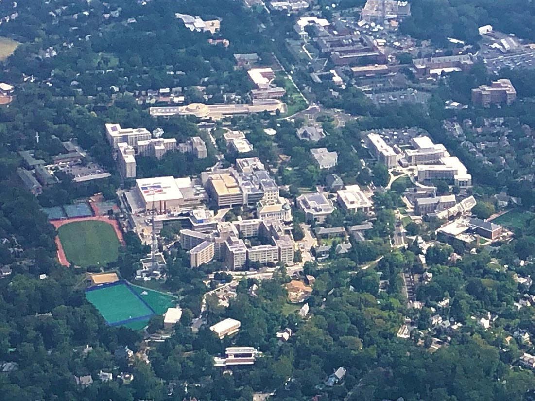 Aerial view of American University