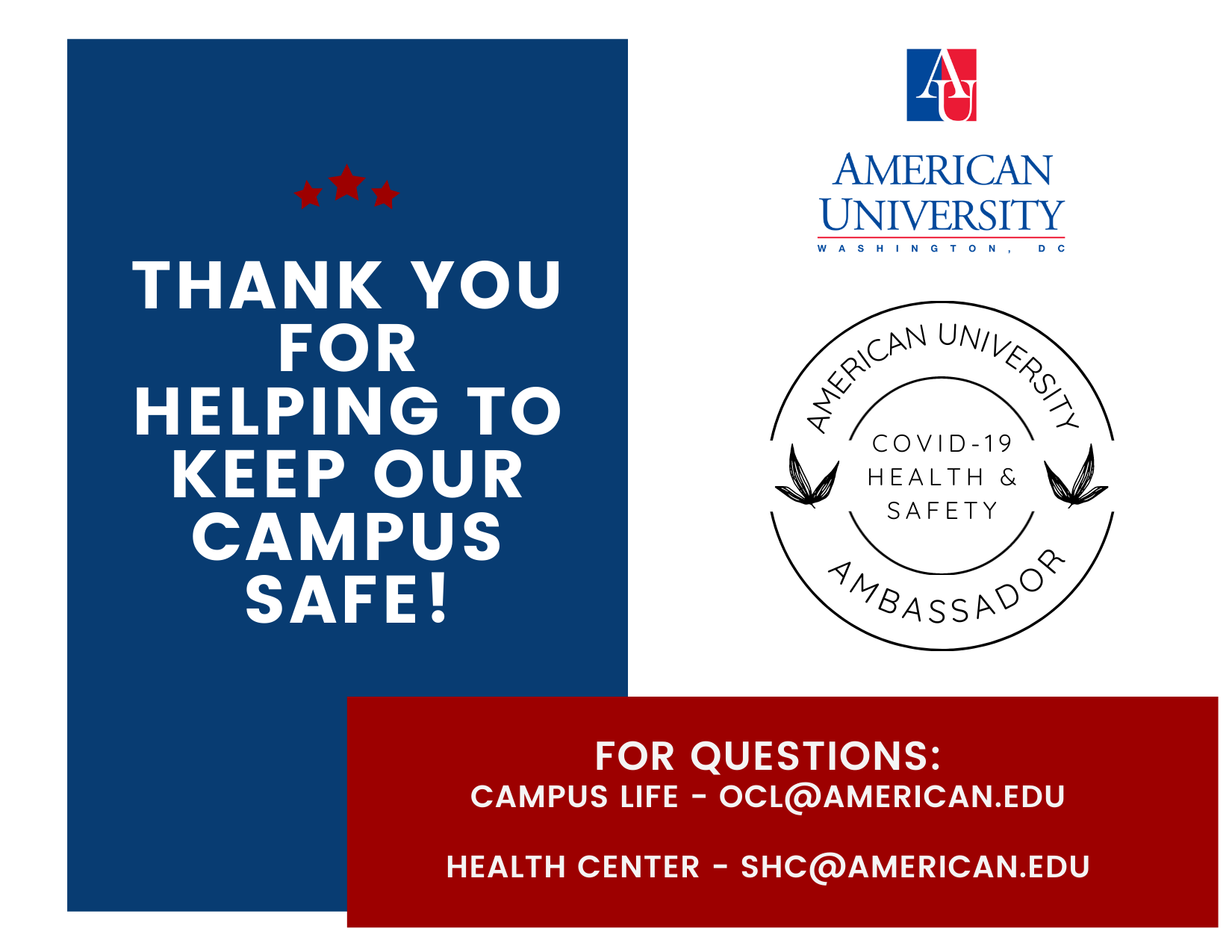 American University Health and Safety Ambassador Program