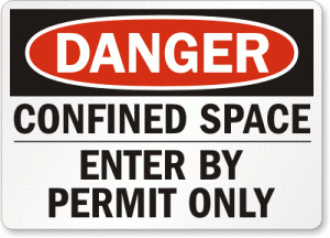 permit required confined space sign