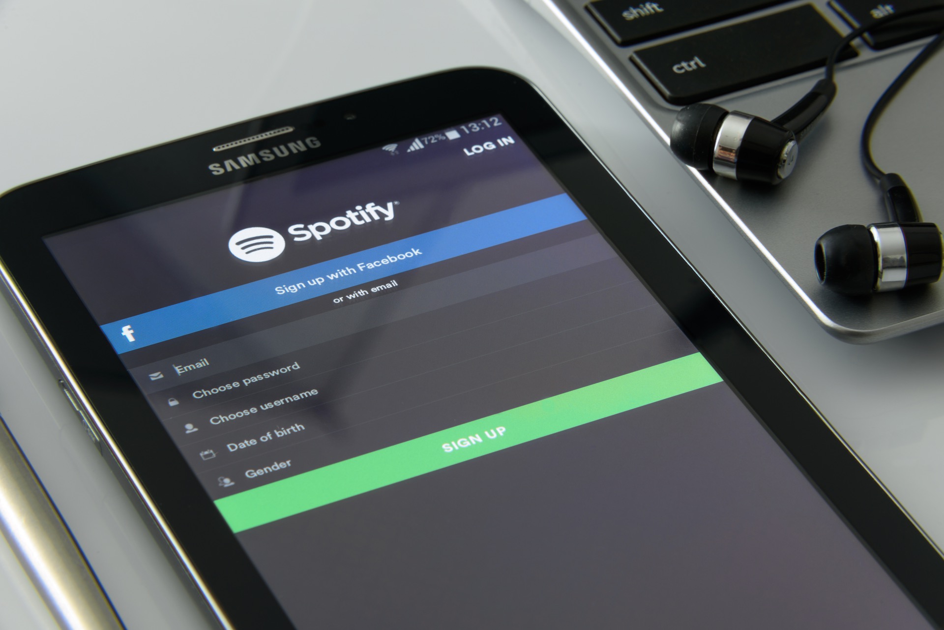 Spotify application on a cellphone