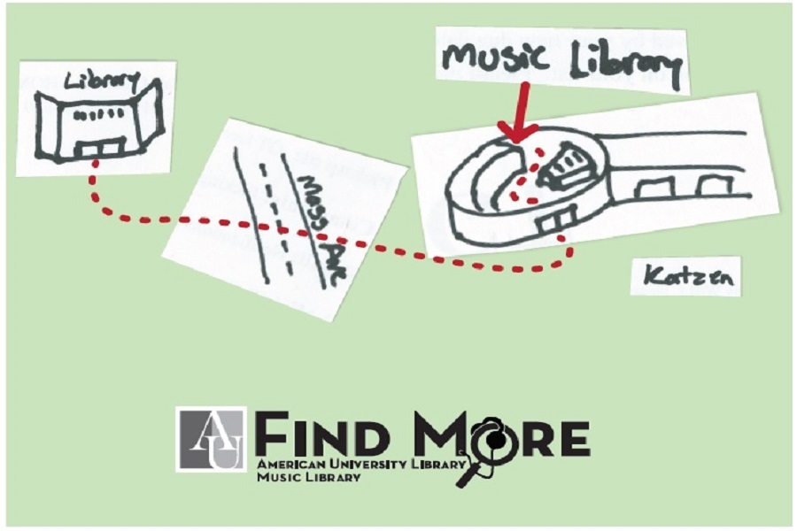Map of the Music Library location