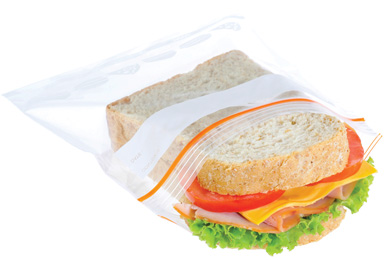 sandwich in a plastic bag