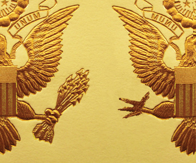 golden eagles passing arrows between them