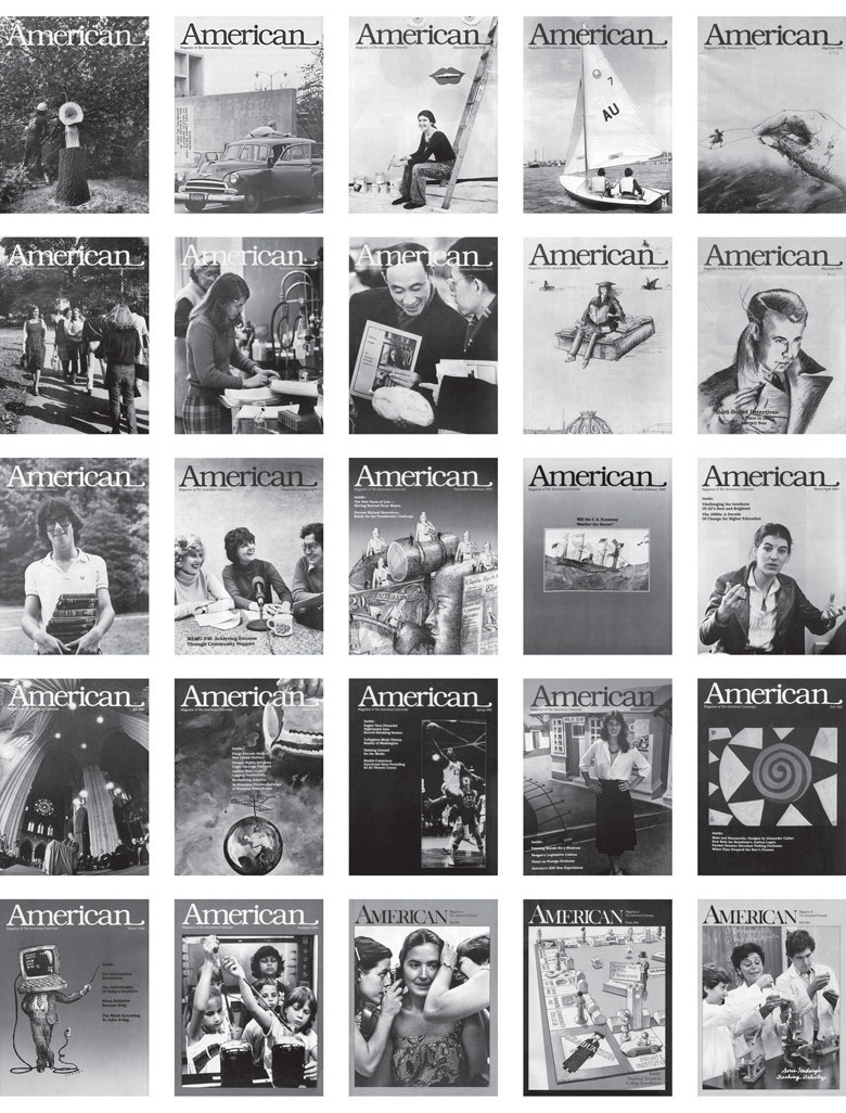 a dozen covers of American magazine, from 1977 to the present