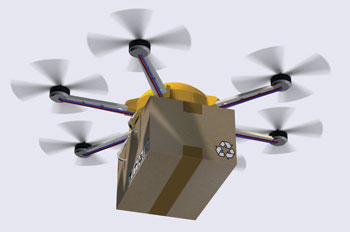 a package delivery drone