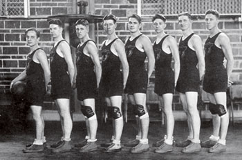 AU's men's basketball squad in the 1920s