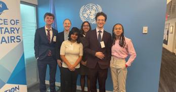AU students at the UN. Photo courtesy of Ben Mermel.