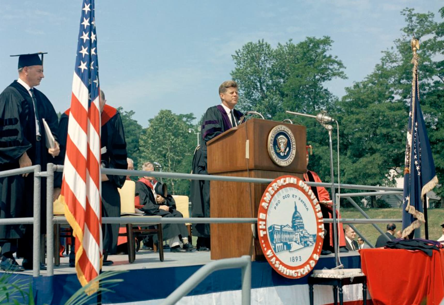 President John F. Kennedy gave the commencement address in 1963.