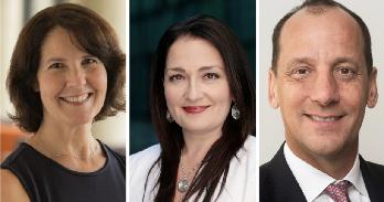AU's three newest deans are Linda Aldoory (CAS), Shannon Hader (SIS), and David Marchick (Kogod).