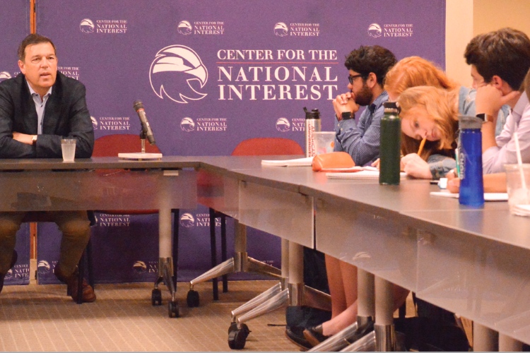 DC Internships: Students at a site visit to the Center for National Interest