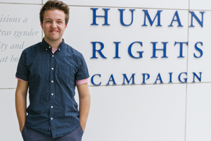 Reece at Human Rights Campaign headquarters