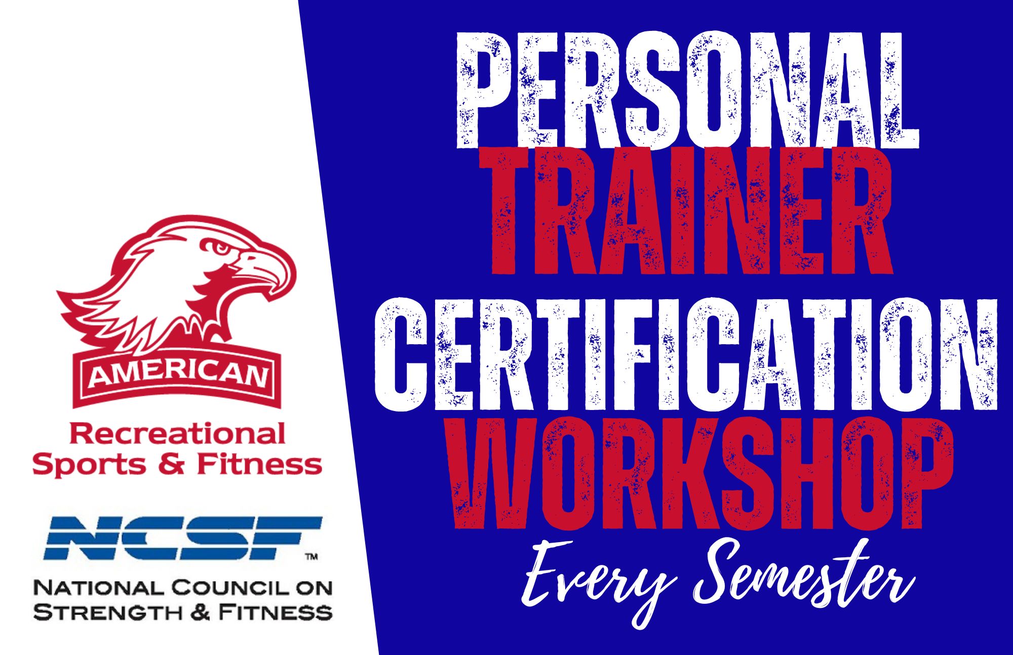 Join the AU Workshop to certify in Personal Training