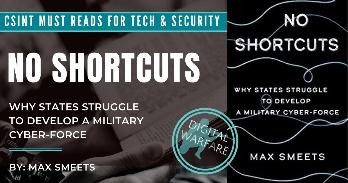 Title slide for book review of No Shortcuts: Why States Struggle to Develop a Military Cyber-Force