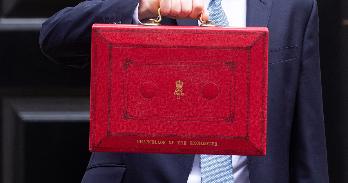 Red Briefcase Containing UK Budget Details