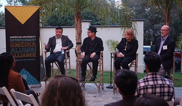  Entertainment Media Alumni Alliance panel discussion at the mansion.
