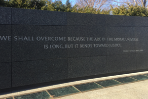 A quote at the Martin Luther King Jr. Memorial on the National Mall