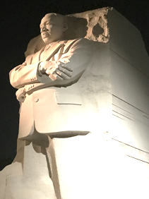 Martin Luther King Jr. memorial at night