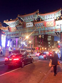 The Chinatown arch in downtown Washington DC