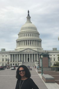 Mackenzie Chakara in front of U.S. Capitol in D.C.