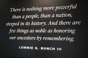 Quote from African American Museum: 