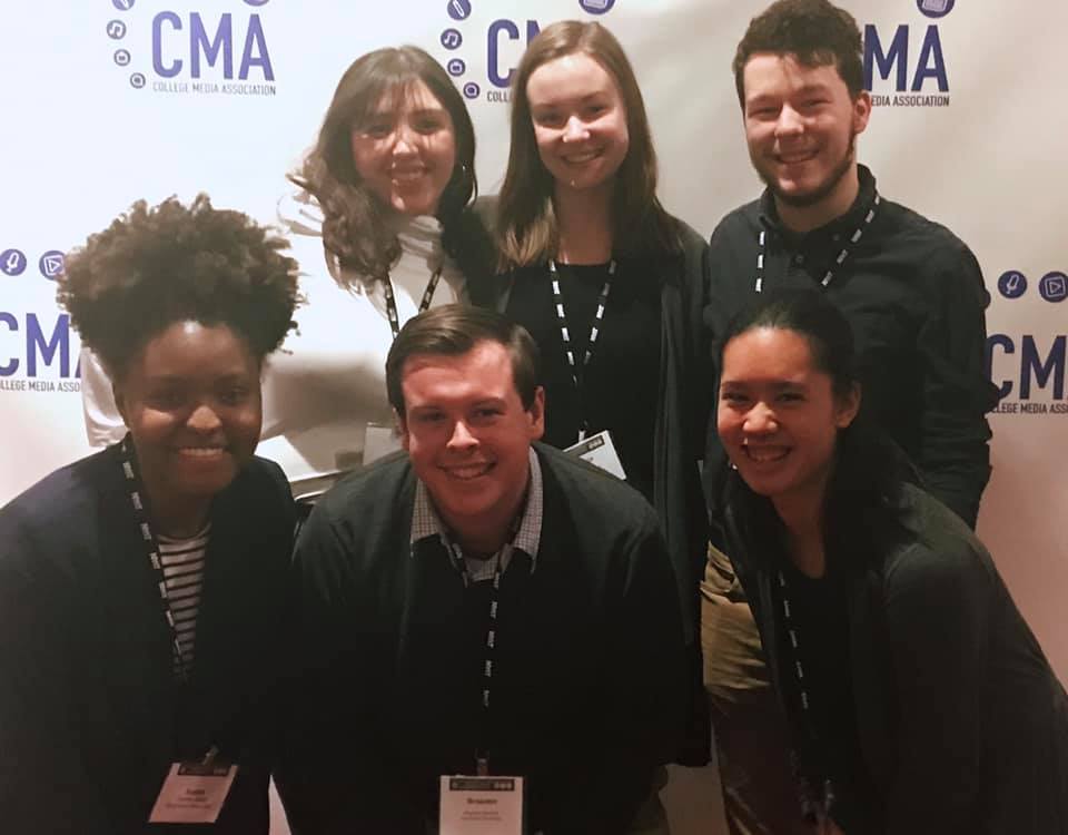 picture of media students at College Media Association Conference