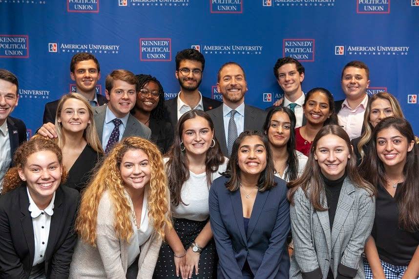 student government members with NBC Host Chuck Todd November 2019