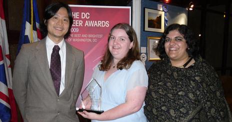 Kai Fang, Mary Ratliff and Aditi Desai won the gold award in "Best Student Dramatic Production" for their film "Cookies" at the TIVA-DC 2009 Peer Awards.