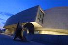 Museum exterior from Ward Circle, evening, 001