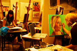 Student art studio in the Katzen