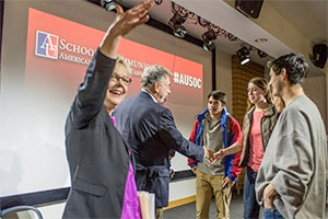Martin Baron, a news editor portrayed in the movie Spotlight, appeared at AU last week.