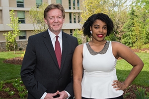 American University President Neil Kerwin and President's Award winner Tatiana Laing.