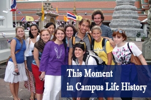 Students explore the Thai-Burma border in 2008, continuing a history of social justice engagement with Alternative Breaks.