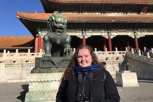 Hunter Martin of Perry visiting the Forbidden City in Beijing.
